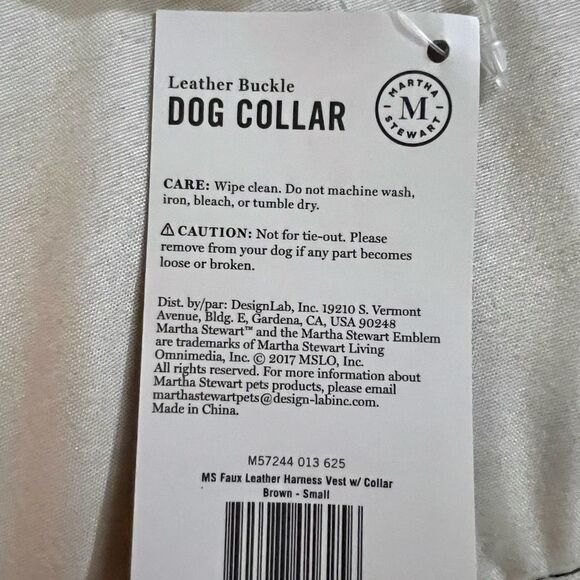 Martha Stewart Leather Buckle Dog Collar Sz 14 - Picture 4 of 4